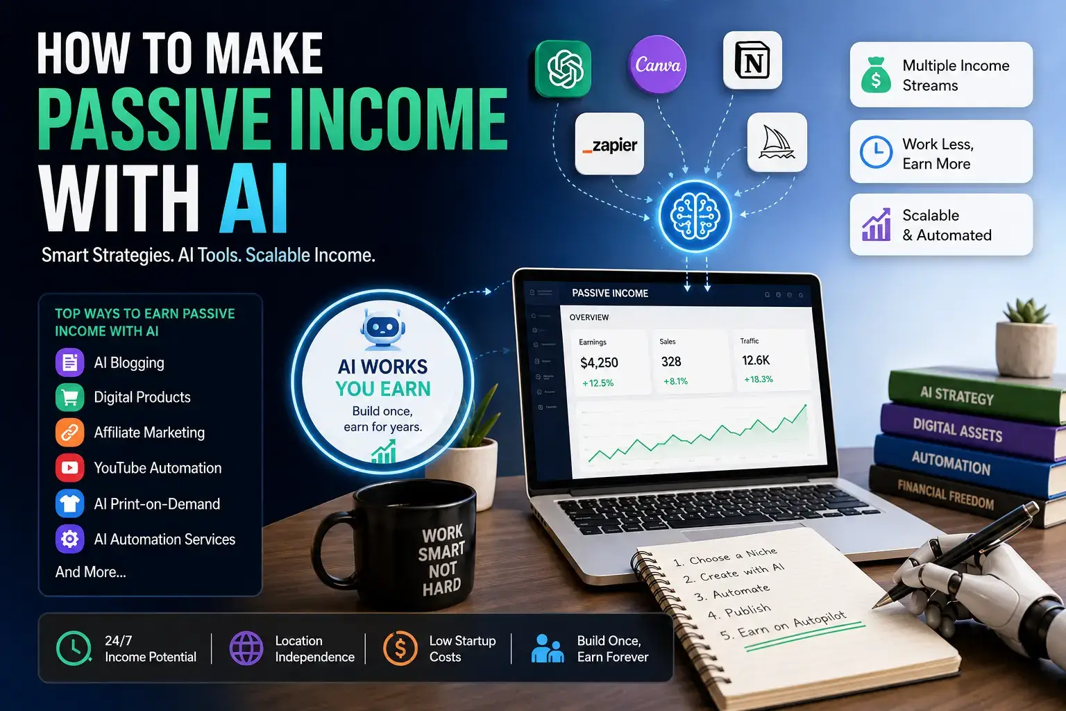 how to make passive income with ai