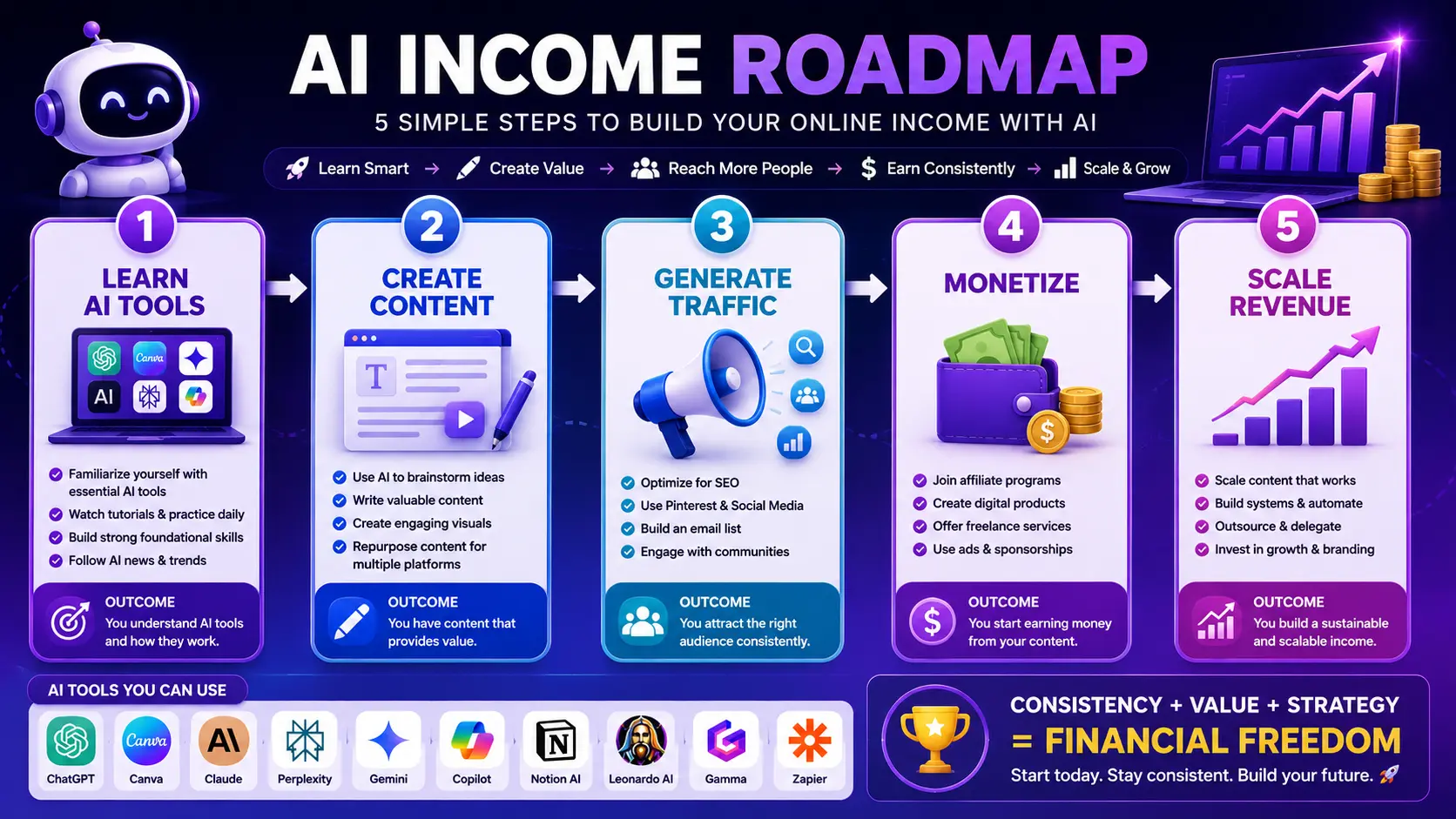 Future trends and automation roadmap using free ai tools to make money online