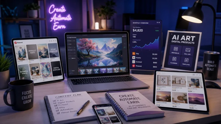 How to make money with AI art using AI tools and online marketplaces